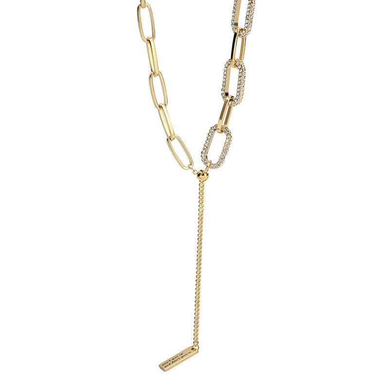 Elegant Geometric Love Necklace For Women Stunning Titanium Steel Jewelry For Autumn Style