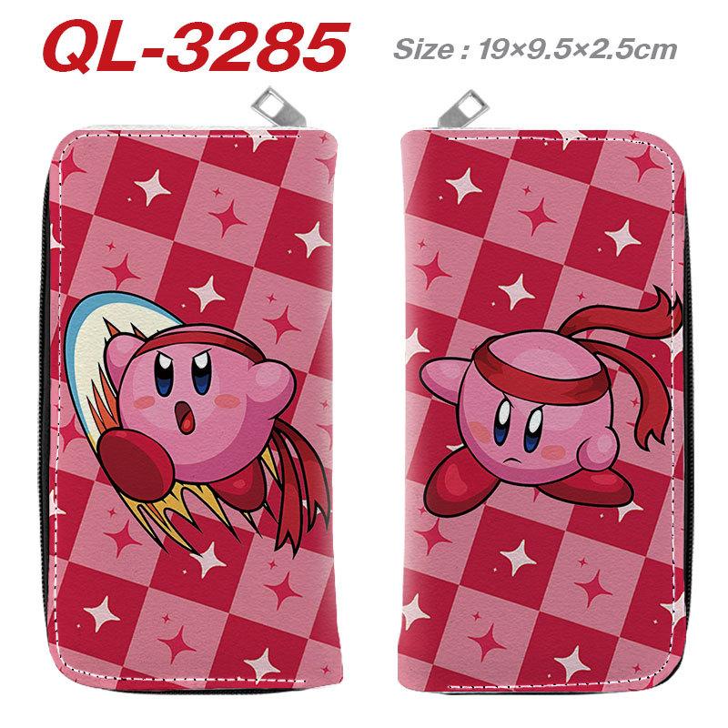 Kirby Zip Long Wallet Anime Clutch Coin Purse Storage Bag Pink 1pcs