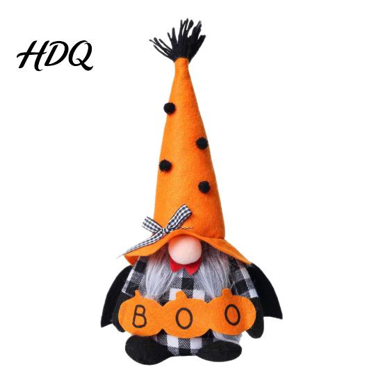 Dining Table Decorations Halloween Plush Gnome Decoration Spooky Orange Black Boo Pumpkin Swedish Tomte Seasonal Accents Figurine Elf Dwarf