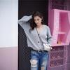 Winter single-breasted solid color knitted women's European and American knitted cardigan loose sweater women