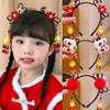 Flower Tassel Luminous Lantern Headband Chinese Style New Year Headdress  Children