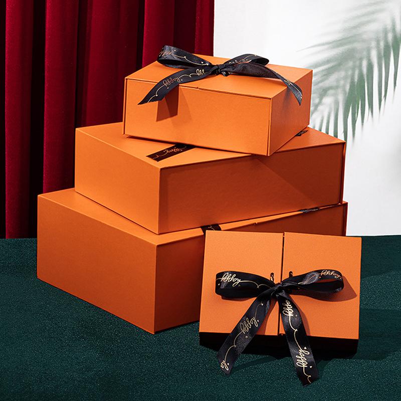 Gift Box Men Perfume Lipstick Purse Box Double Door Ribbon Bow Box Jewelry Box Mother'S Day Girl Women Birthday Gifts