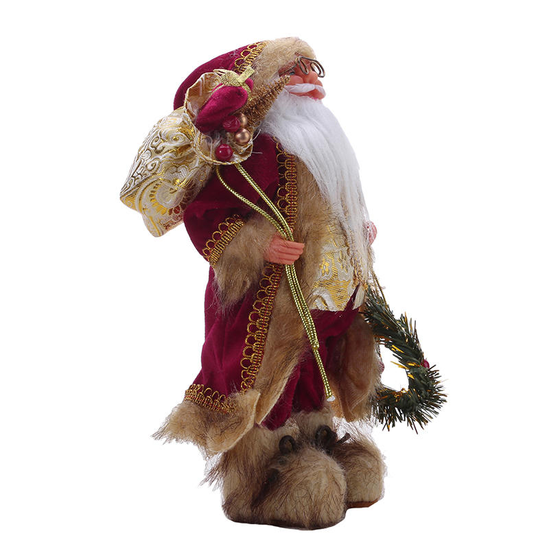 Creative Christmas Standing Figurine Ornaments for Xmas Decoration Festival Santa Claus Standing Decor