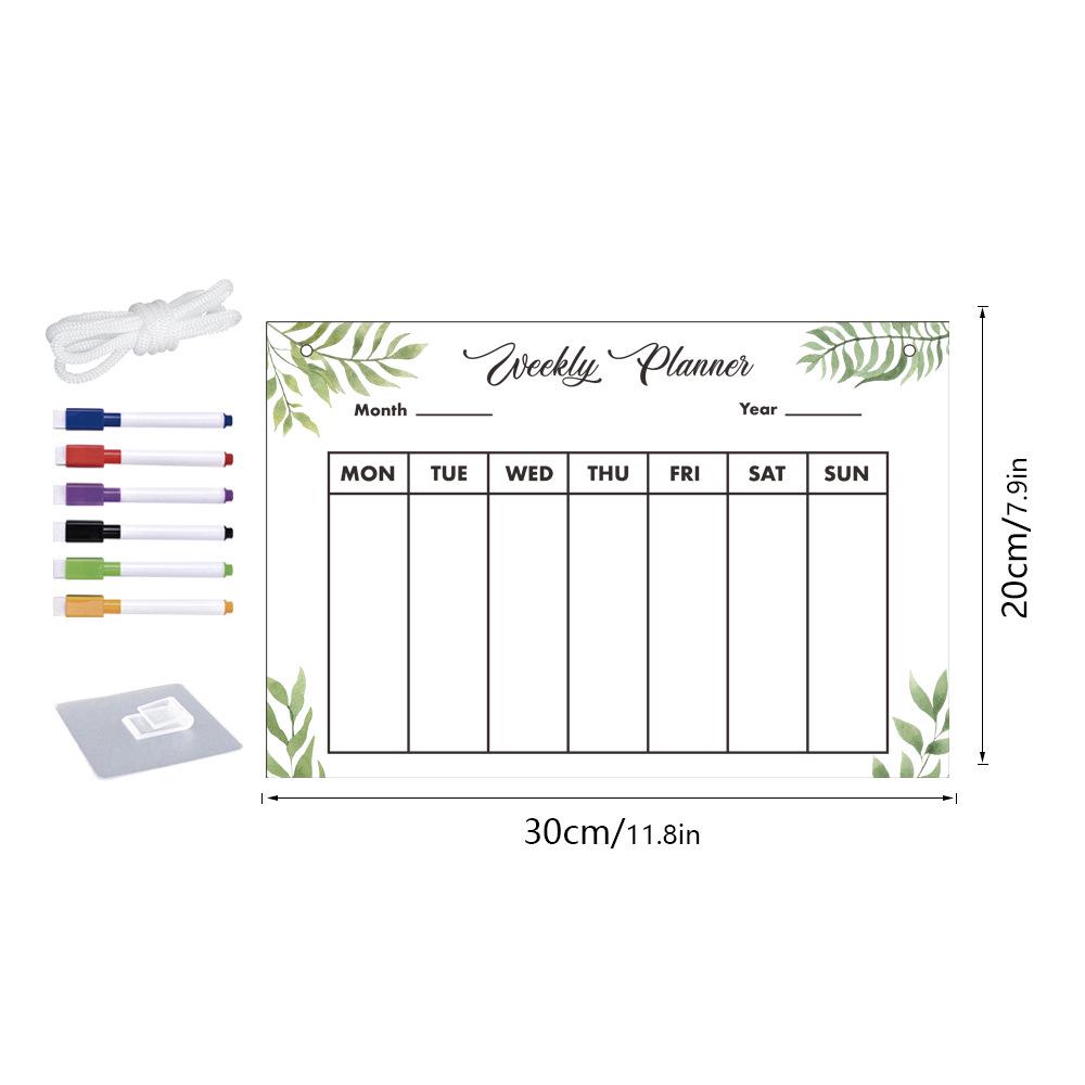 3D Acrylic Erasable Weekly Planner Board