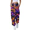 Women's Casual Fashion Halloween Print Casual Pants Sweatpants Long Pants Drawstring Elastic Waistband Cuffed Pants