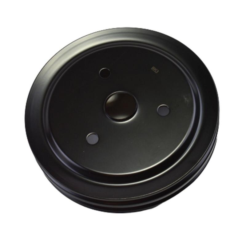 Automobile Short Water Pump Crankshaft Pulley 2 Grooves Durable Replacement Silver Swp for SBC 262 327