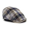 Spring and Summer Thin Hat Men's Fashion Plaid Forward Hat Cotton Cap Foreign Trade Beret