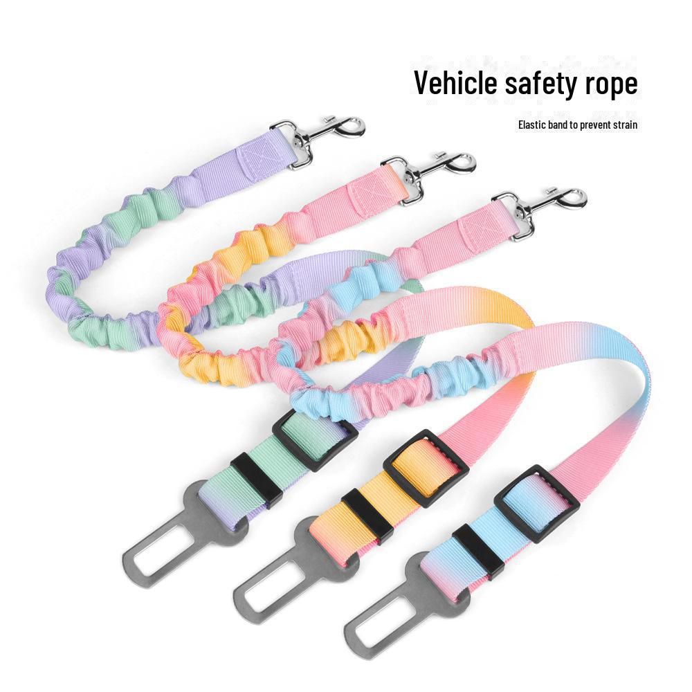 

Выдвижной эластичный ремень безопасности для собак в автомобиле - трос с защитой от укусов 60cm x 2.5cm