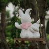 Adorable 1pc Resin Swing Rabbit Figurine - Perfect for Fairy Garden Decoration and Outdoor Tree Hanging Decor!