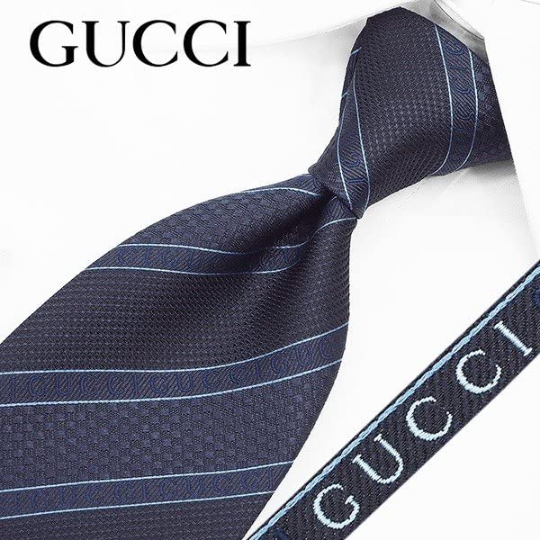 Gucci ALISE 8cm Navy Men's Tie, AA30F, Wide,