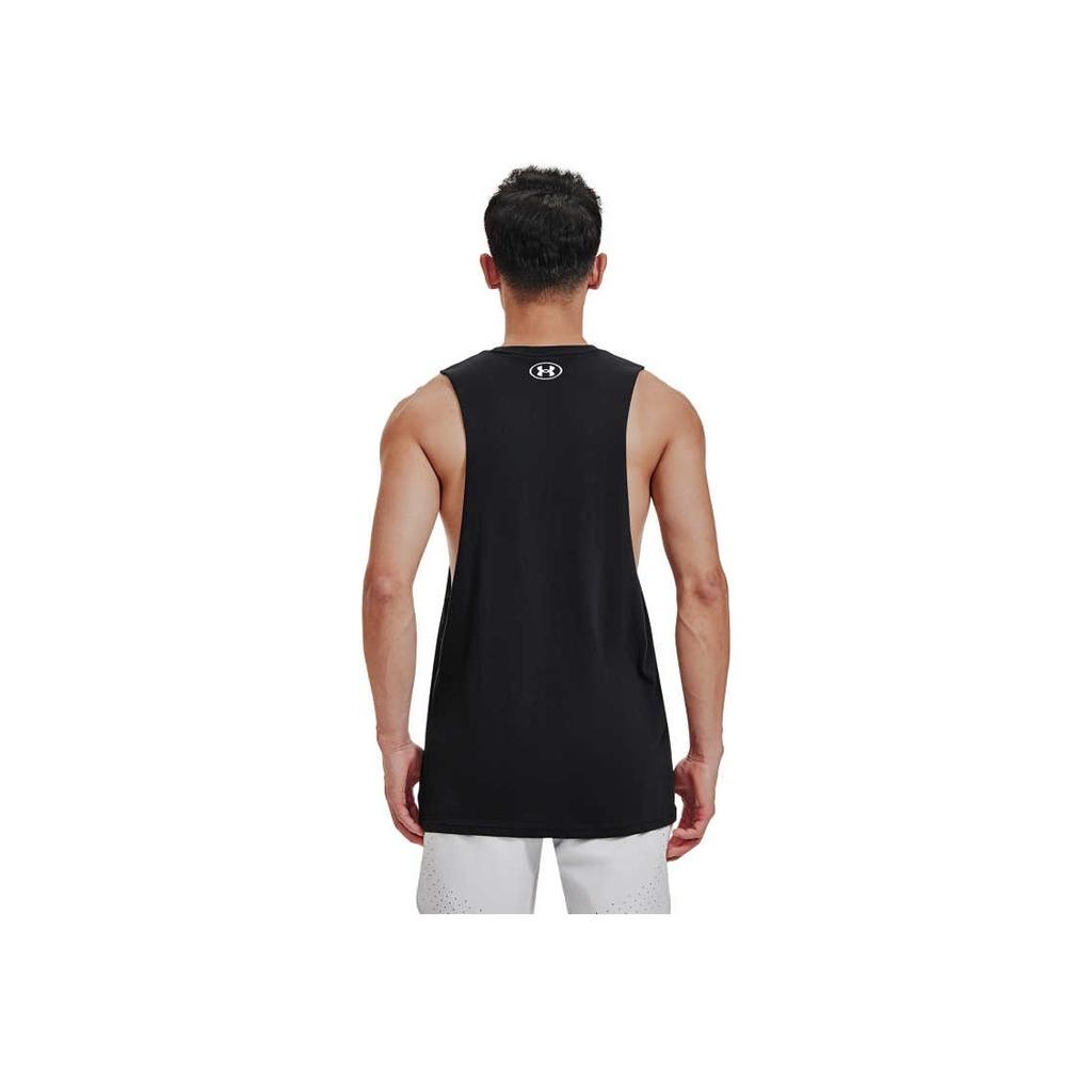 Under Armour Projekt UA Project Rock Potisk loga s písmeny Tréninkové tílko pánské topy černé 1373787-004