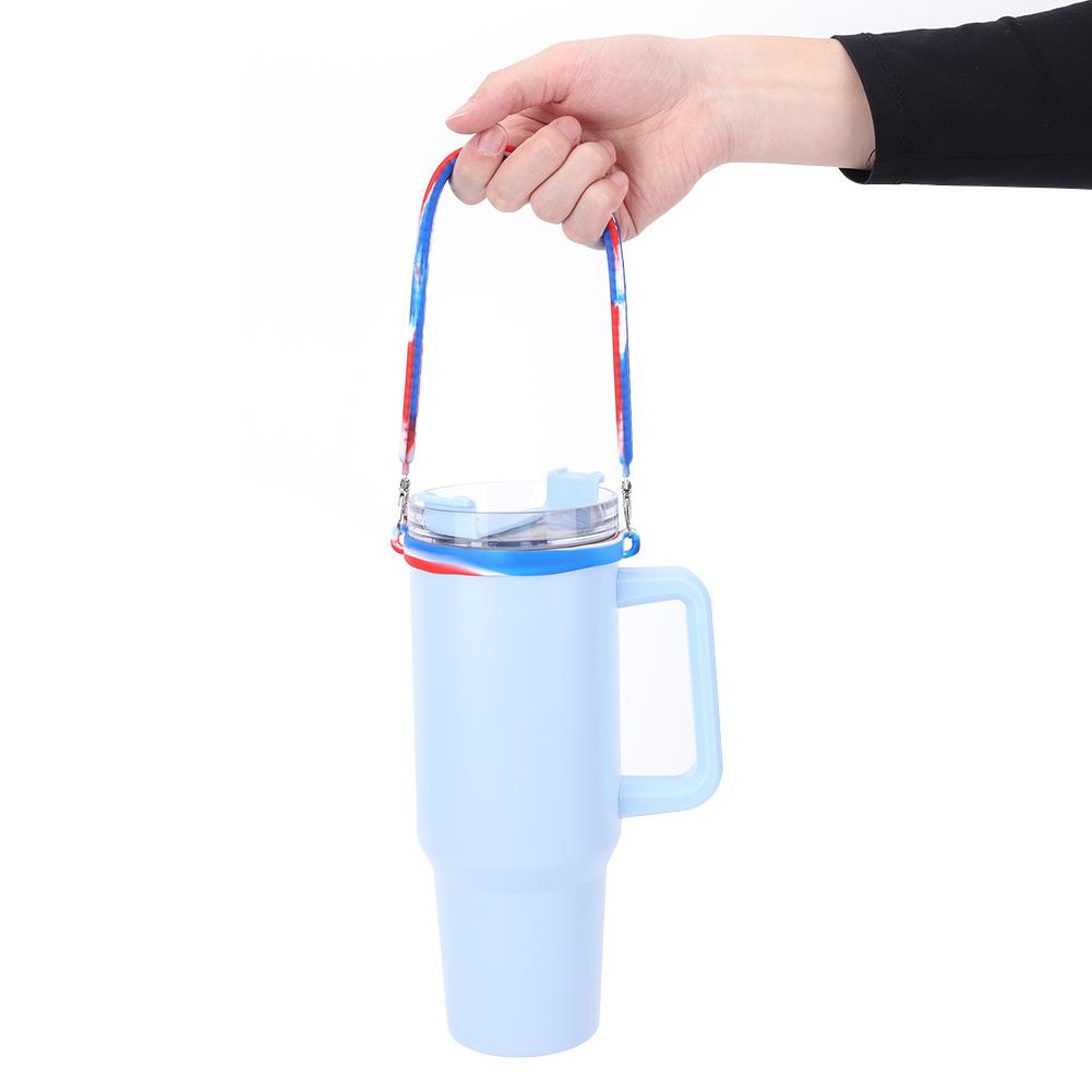 Silicone Water Bottle Strap Fit Most 8-40oz Bottle Water Bottle Sling Water Bottle Carrier for Stanley Cup Accessories