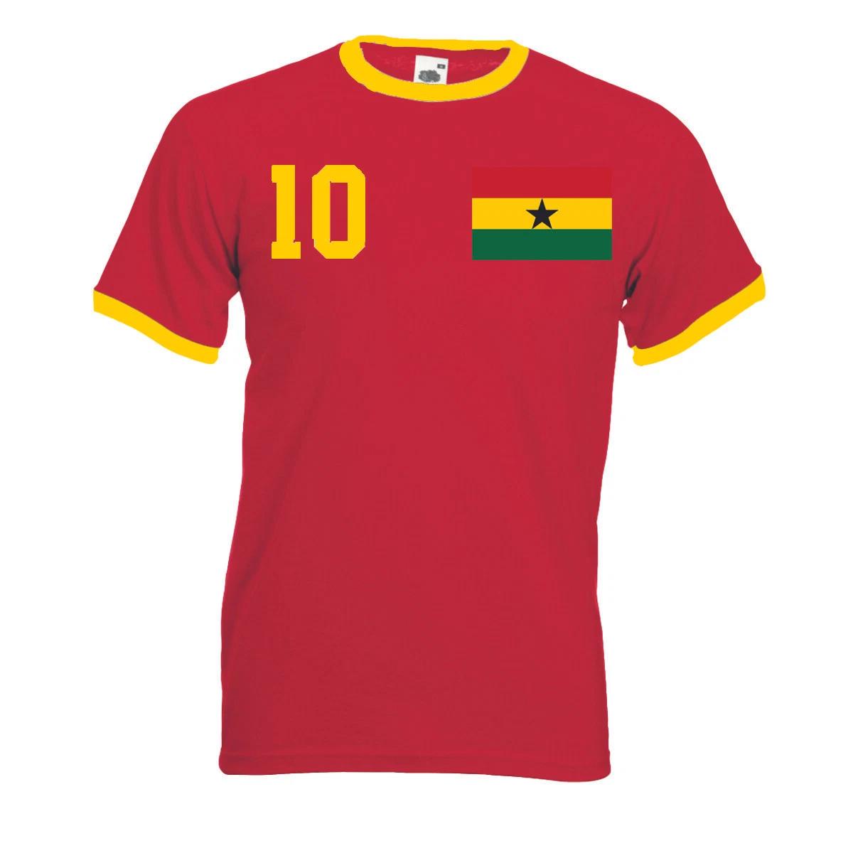 

Youth Designz Men s T-Shirt Ghana with DESIRED NAME + NUMBER Jersey World Cup Africa Cup S