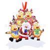 New Christmas Family Resin Pendant DIY Handwritten Name Notes Date Blessing Santa Claus Snowman Elk Pendant Ornaments Party Gift