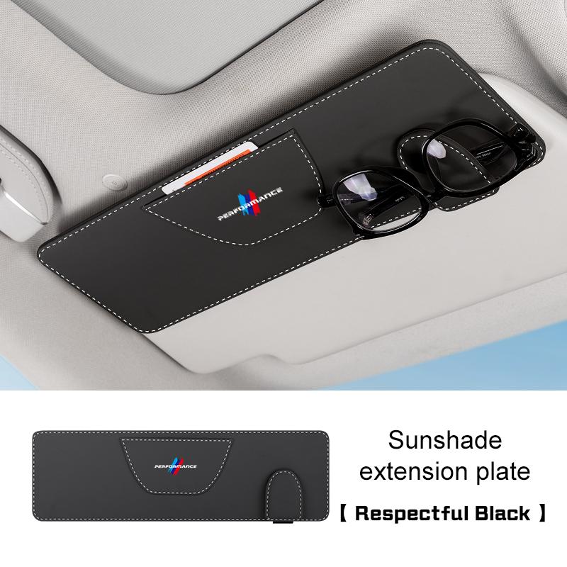 Leather Car Sunshade Extender Plate Glasses Storage Clip For BMW 1 3 5 6 7 Series X1 X3 X5X6 g30 g20 g45 g60 g70 e90 e60 e46 f10 II9