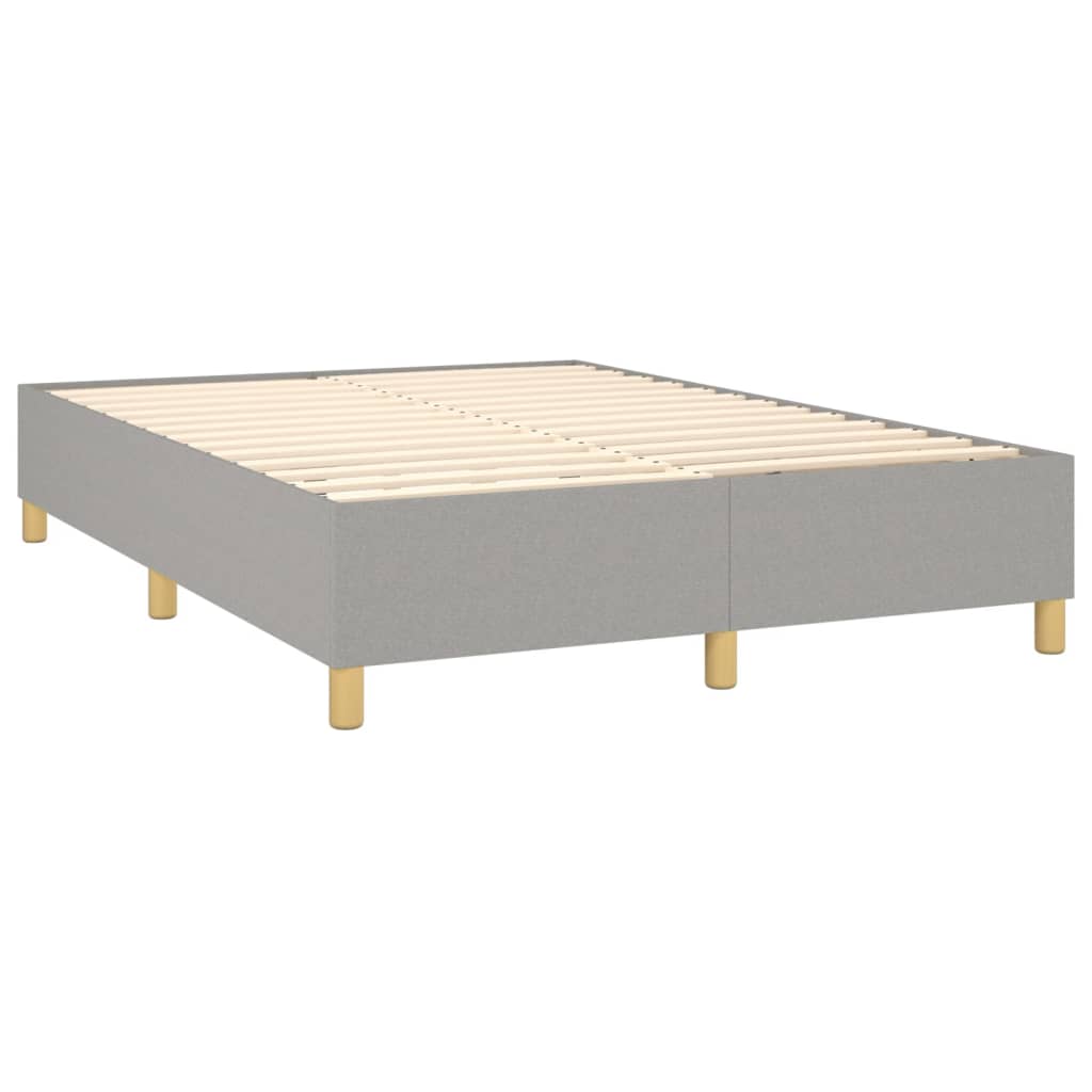 Vidaxl Kontinentalbett Mit Matratze, Hellgrau 140X200 Cm, Stoff
