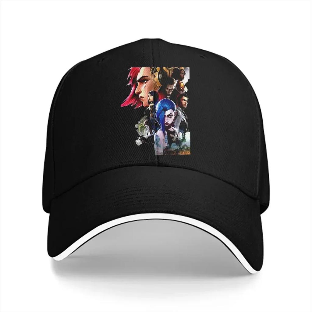 Pure Color Dad Hats Game Anime Casual Hat Sun Visor Caps Acrane Anime Peaked Cap