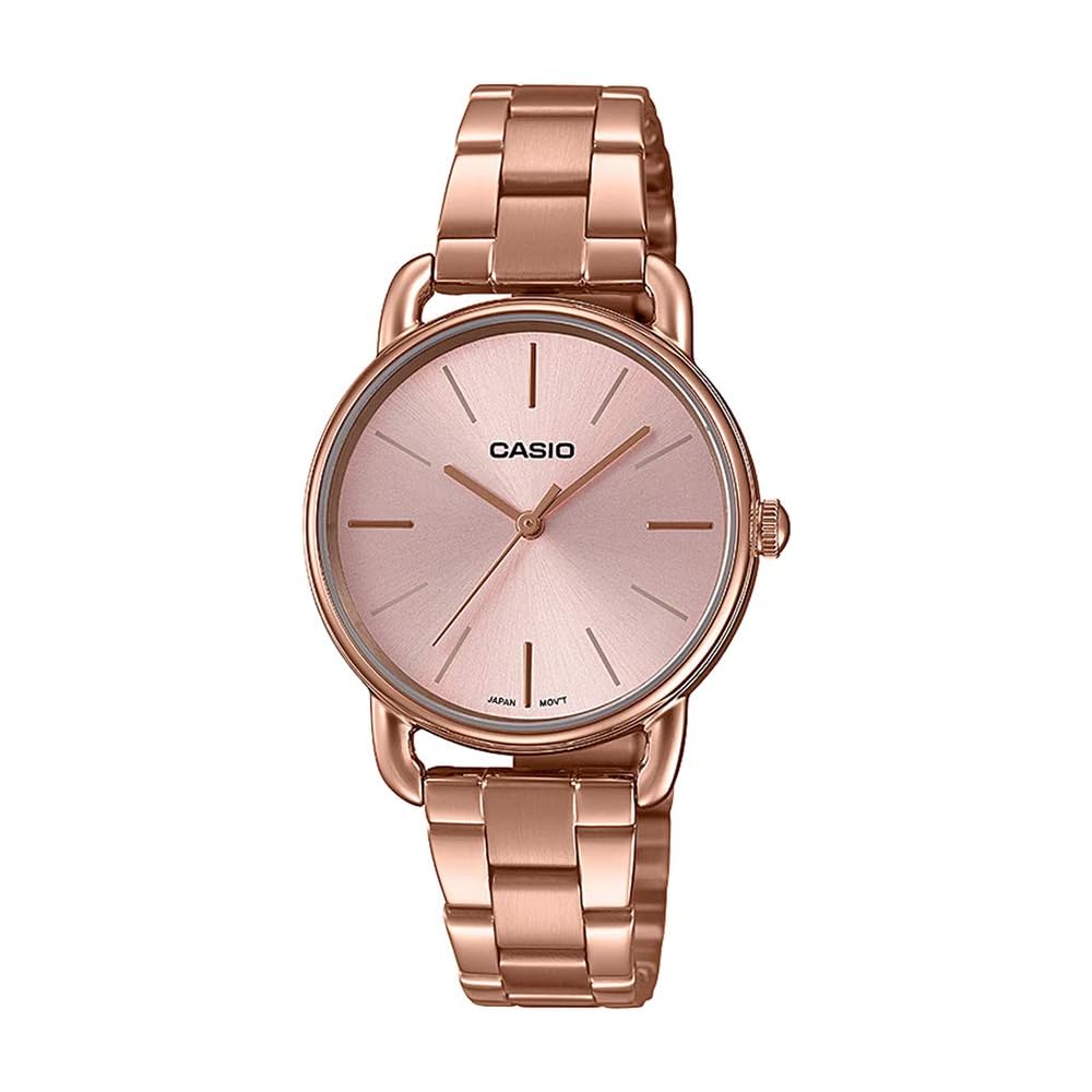 Casio Enticer Analog Rose Gold Dial Women s Wristwatch LTP-E412PG-4ADF