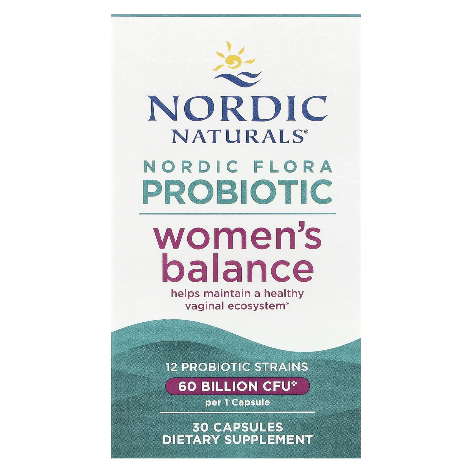 

Nordic Flora Probiotic, Women s Balance, 30 Capsules
