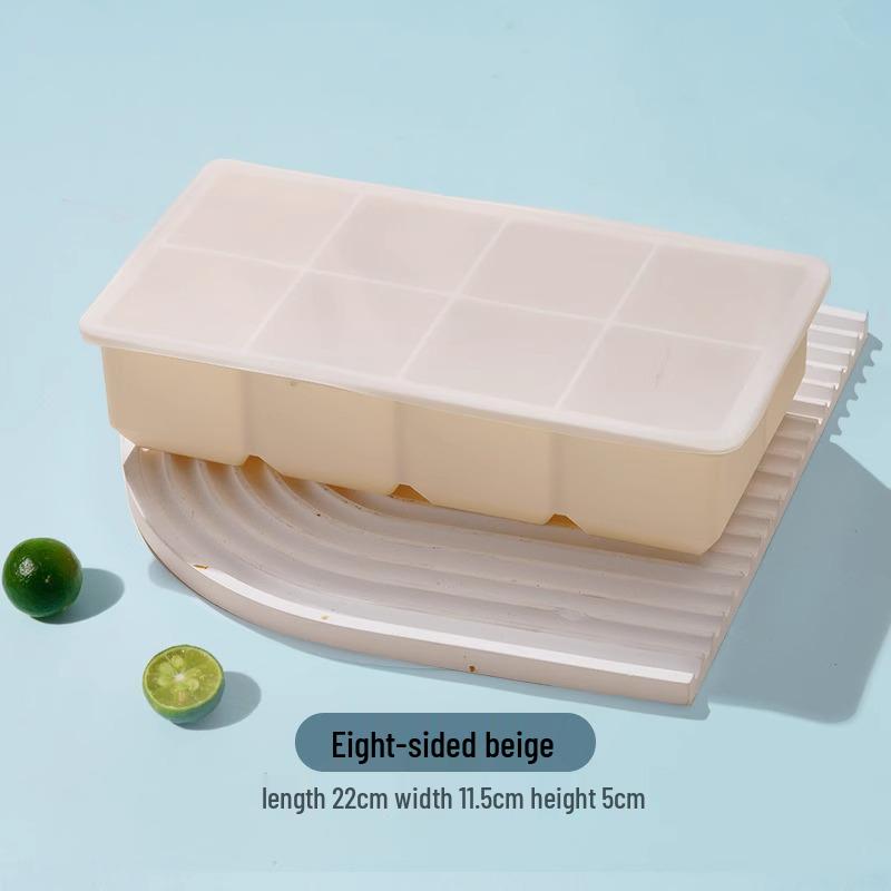 Silicone Ice Tray for Homemade Ice Cubes and Ice Cream - Food Grade, Large Capacity.