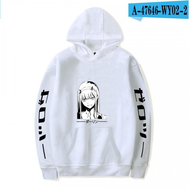 Unisex Oversized Hoodie Sweatshirt Inspired By Darling In Franxx Zero Two Anime Casual Winter Wear