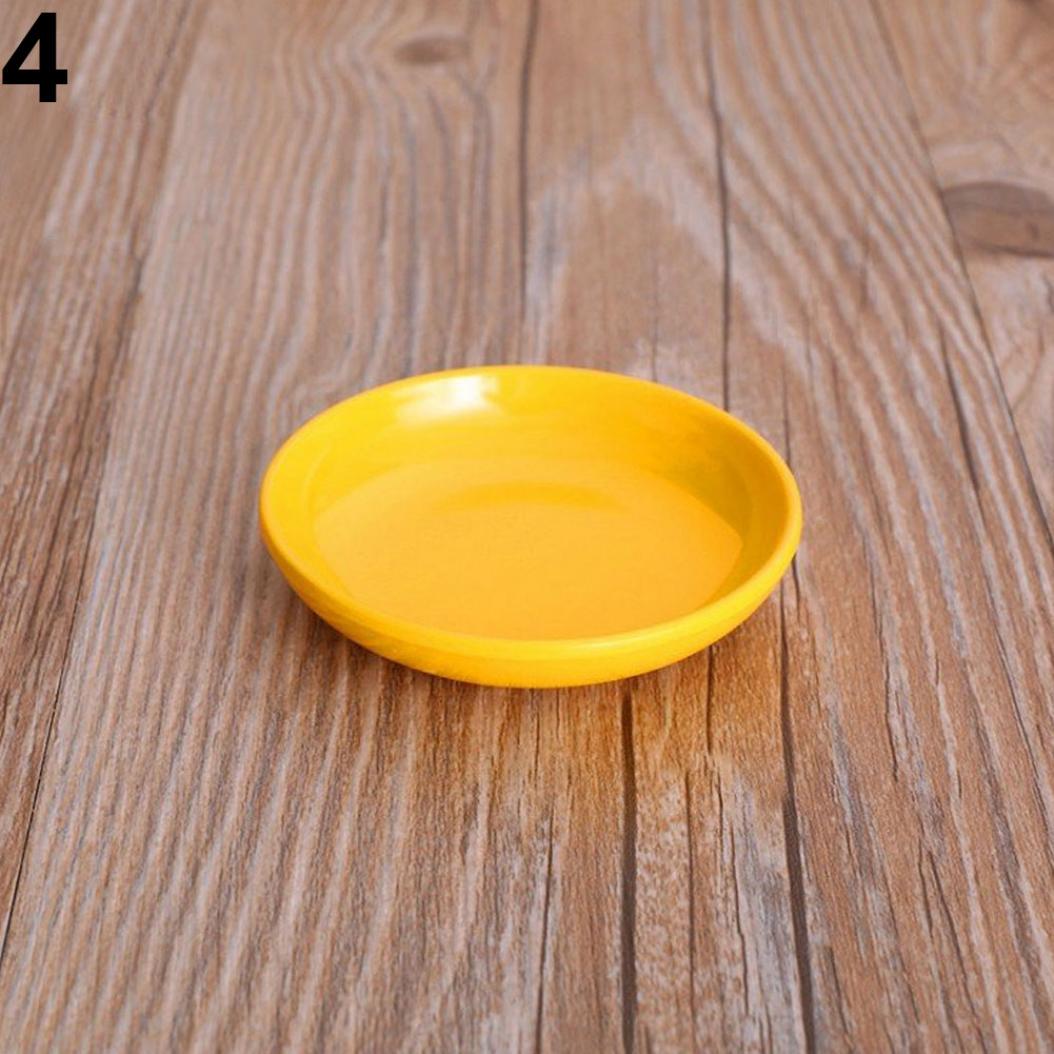 

Прочная меламиновая маленькая круглая тарелка для соуса для суши, для дипа, для специй, миска, праздничная посуда KTY жёлтый