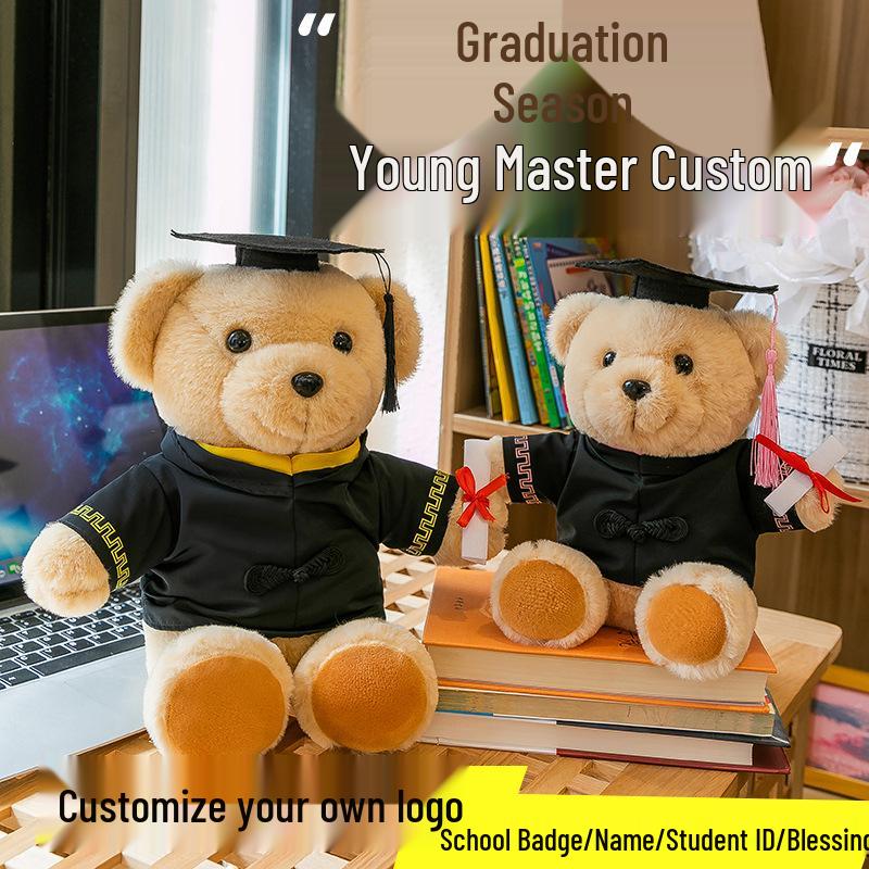 

Graduation Teddy Bear: Doctoral Cap & Bachelor’s Gown Plush Toy 25cm