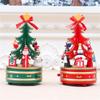 Hochwertige drehbare Holz-Weihnachtsbaum-Spieluhr Geschenk