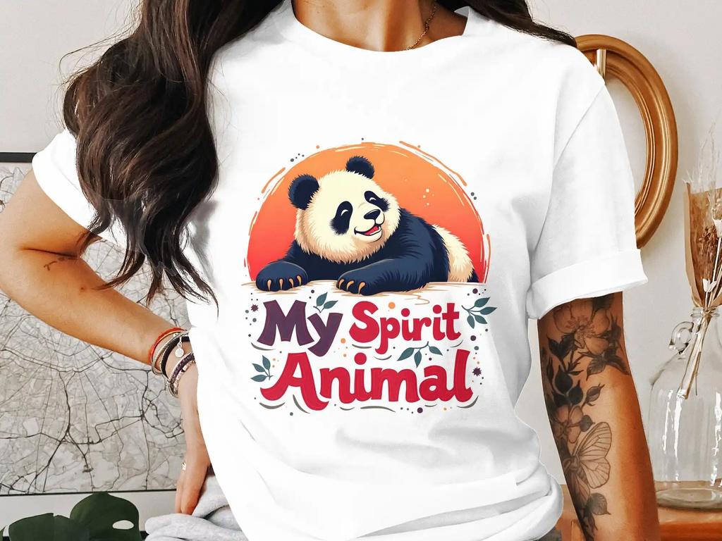My Spirit Animal Panda T Shirt Softstyle Adorable For Her