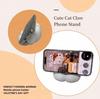Base-Style Cat Claw Phone Holder Creative Desktop Stand Ornament High-Quality Design for Stress Relief (1 Piece)