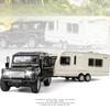 Simulation 1/32 Scale Land Rover Trailer RV Car Model Pullback Sound Light Caravans Model Diecast Toy Vehicle Children Boy Toy