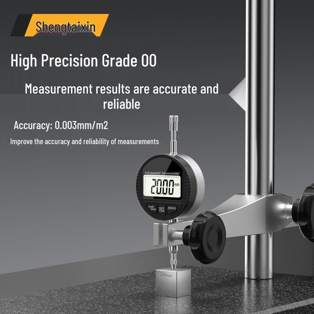 Marble Precision Dial Indicator Stand with Fixed Base and Height Gauge - Free Shipping