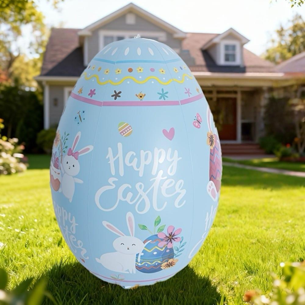 Reusable Giant Easter Egg PVC Easter Decor Festive 41 Inch Easter Egg Balloon  Garden Pendant