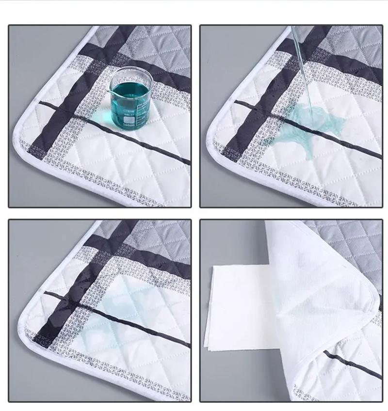 Waterproof Washable Mattress Urine Mat Cartoon Bed Protector Diaper Bedding Urine Pads Cloth Breathable Washable Incontinence Pads