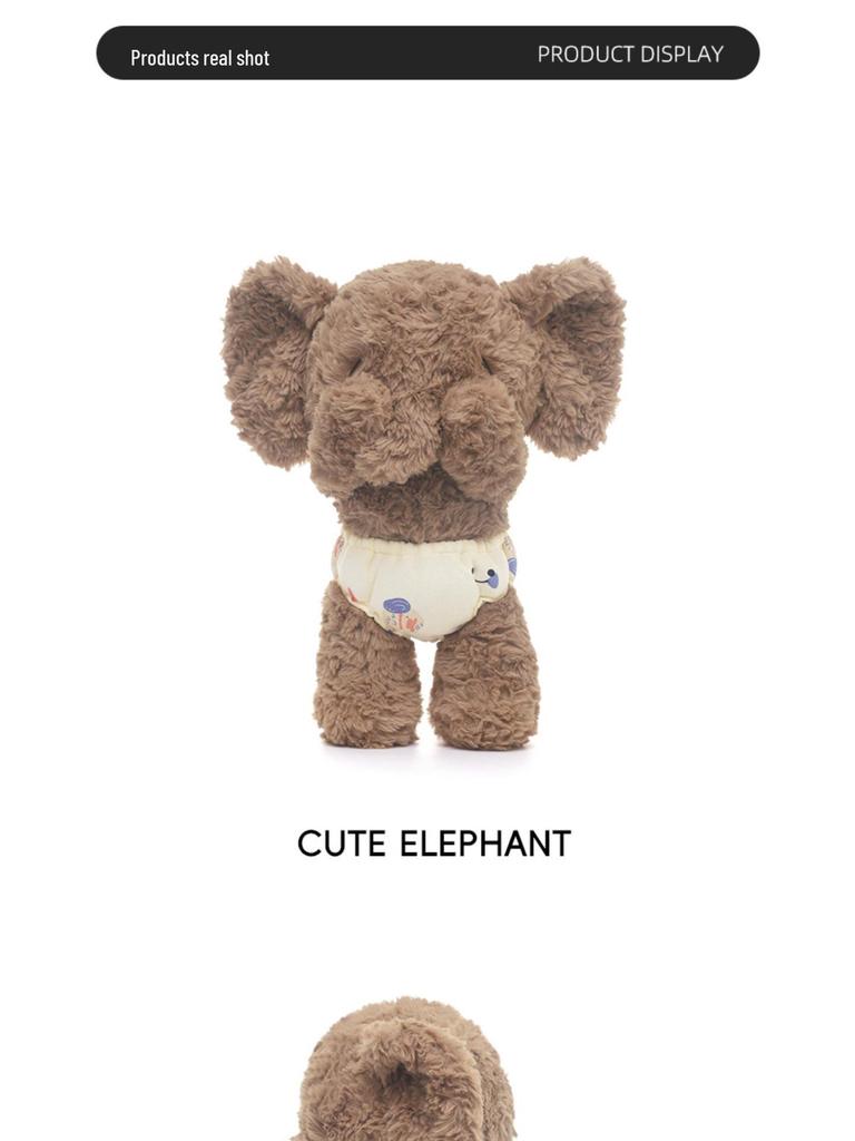 Charming New Year Elephant Plush Toy - Cute Sleeping Pillow, Stuffed Animal Doll, Ideal Birthday Gift for Girls