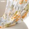 1PC Romantic Flowers Tulle Curtain Newest Burnt-out Printing Craft Sheer Window Curtain For Living Room Bedroom Lozujoju Home Decor