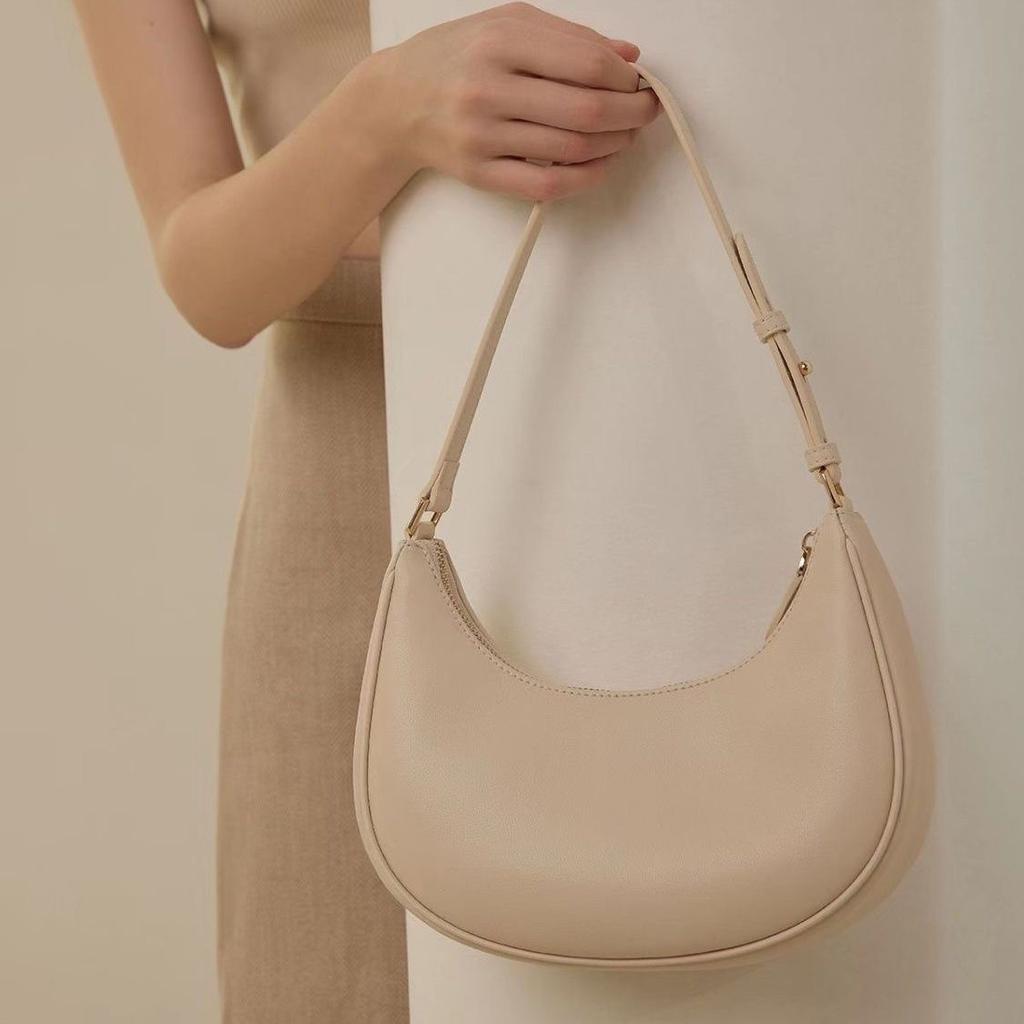 Neue Halbmond-Achseltasche Damen Hochwertige Hobo-Tasche Französisches Bag Schultertasche Nischen-Texturierte Ein-Schulter-Tasche