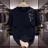 Heavy Cotton Trendy Brand Printed Men'S Short-Sleeved T-Shirt Trendy Ruffian Handsome Casual T-Shirt