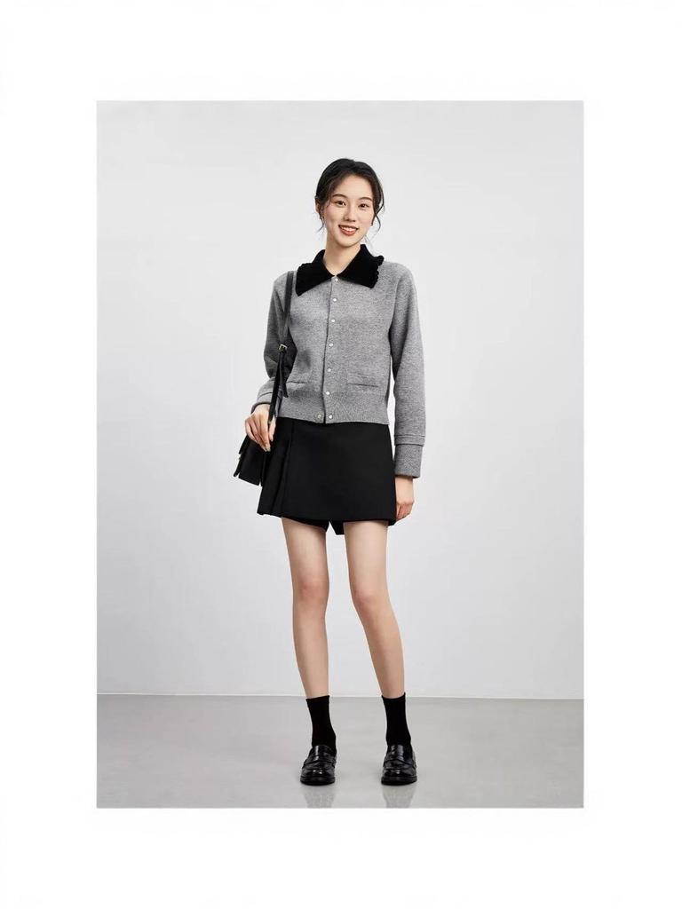 Autumn/Winter New Women's College Style Short Knit Cardigan - Loose Fit