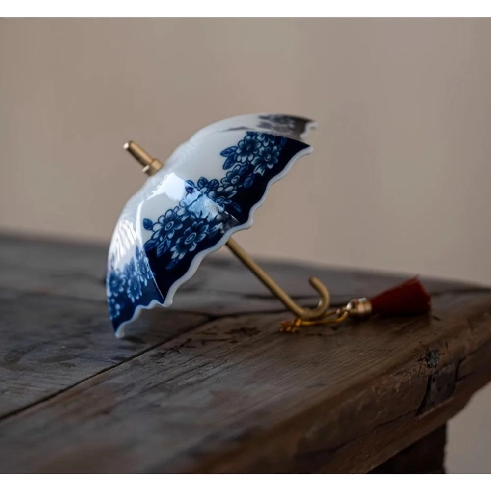 Traditional Umbrella Tea Strainer Ceramic Tea Filter Creative Tabletop Decoration  Tea Room