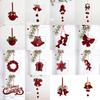 Christmas Bell Tree Decor Red Velvet Material Festive Home Window Embellishments