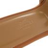 Used AUTHENTIC HERMES Oran Sandals Brown Leather