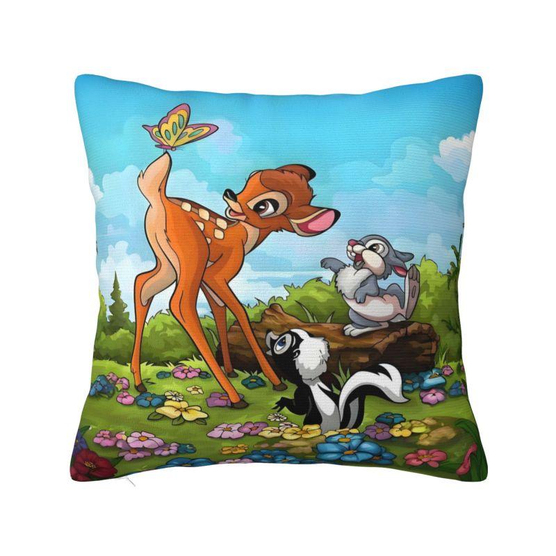 Custom Disney Film Bambi Cartoon Luxury Pillow Cover Living Room Decoration Anime Deer Cute Car Cushion