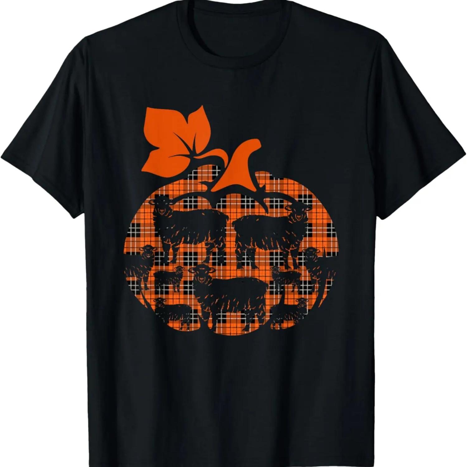 Sheeps Cute Pumpkin Shape Halloween Thanksgiving Lover Kids T-Shirt S чёрный