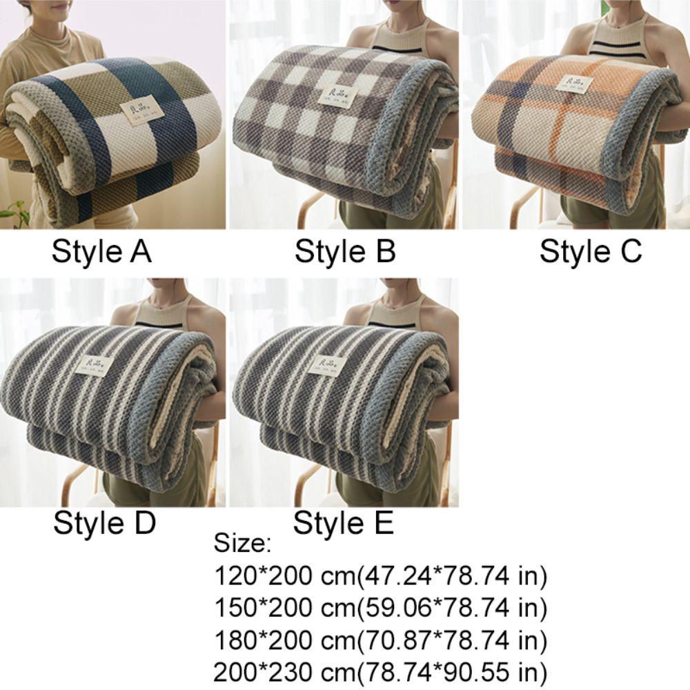 Coral Fleece Winter Throw Blanket Warm Sofa Throw Cozy Nap Blanket Dormitory