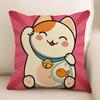 New Style of Lucky Cat Series Pillowcases, Home Office Sofa Pillow Cushion Covers, Seats