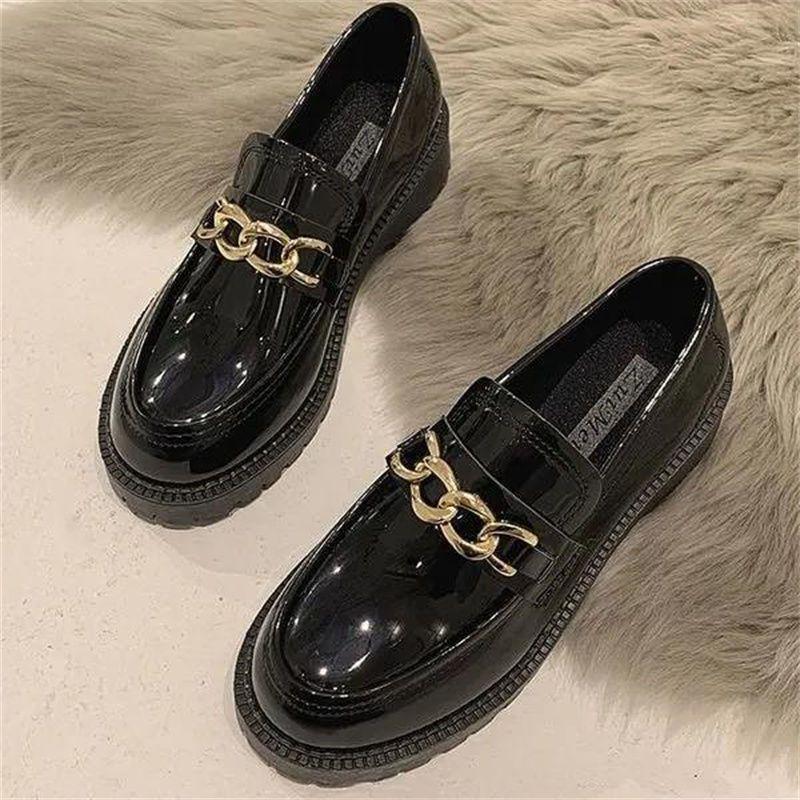 One-pedal loafers, college style flat-bottomed lazy shoes 2025 spring and autumn new Korean version single shoes jk small leather shoes women's tide