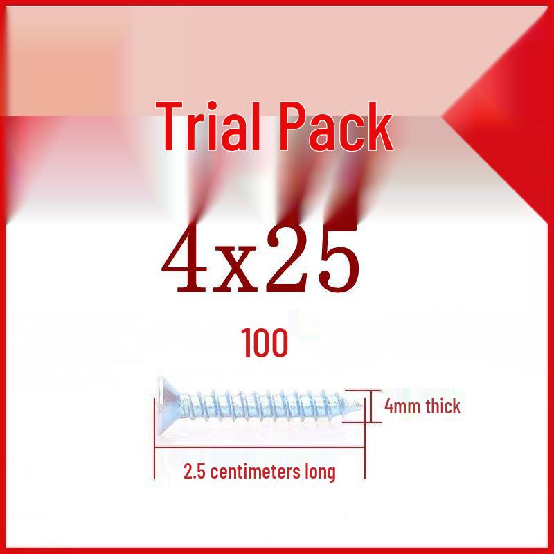 Высокопрочные закаленные самонарезающие винты M4 с плоской головкой и крестообразным шлицем