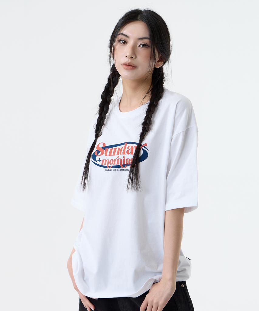Nasttingijeubeleoldaenmi Sunday Morning Tee_White