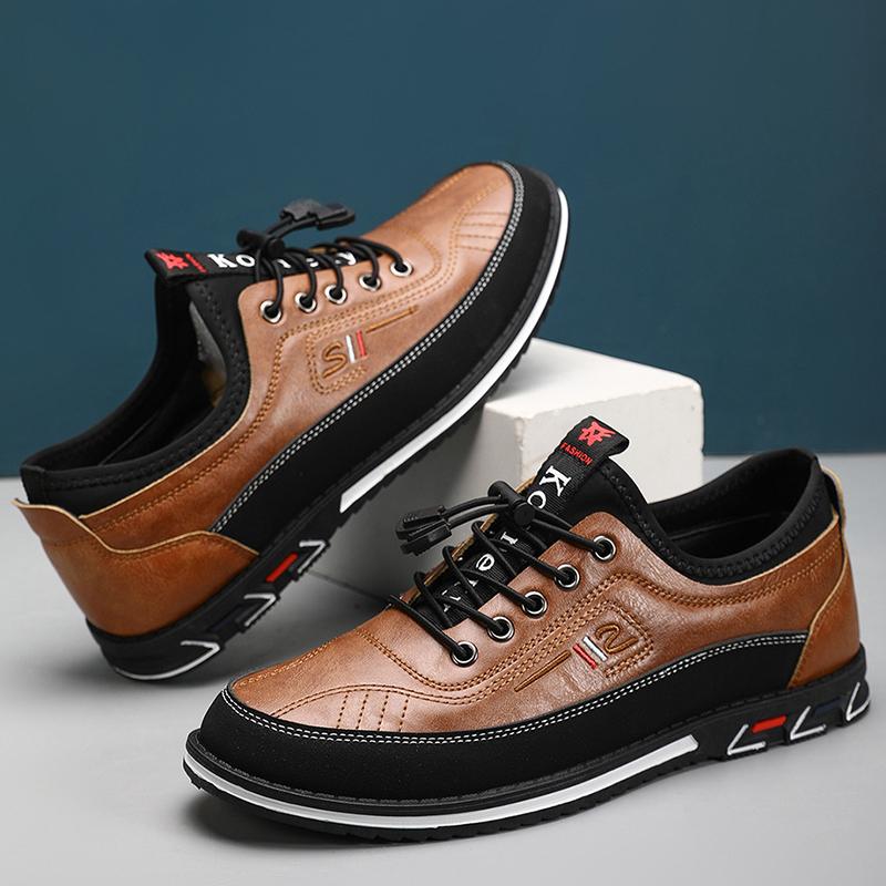 Outdoor British Casual Single Shoes Leather Shoes Formal Shoes New Men Loafers Leather Shoes Men Comfortable Low-top Oxford Shoe
